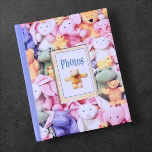 1998 Plush Toy Mini Photo Album North American Bear Co. 3.5x4.25” Teddy Small